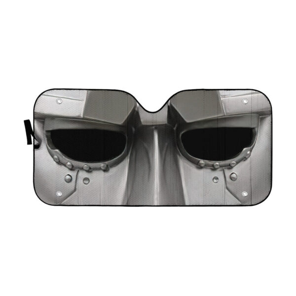 Gearhumans 3D FF Dr Doom Mask Skull Custom Car Auto Sunshade