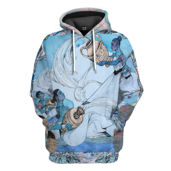 Gearhumans 3D The Bright Side Of Aquarius Custom Tshirt Hoodie Apparel