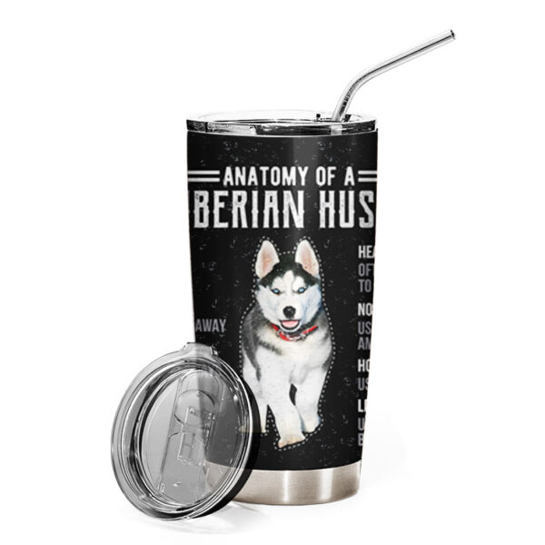 Gearhumans 3D Anatomy Of A Siberian Husky Custom Tumbler