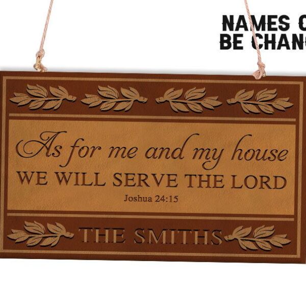 Gearhuman 3D We Will Serve The Lord Custom Name Door Plate Sign