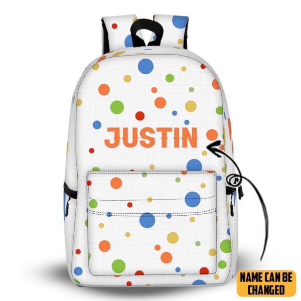 Gearhuman 3D Polka Dot Custom Name Backpack