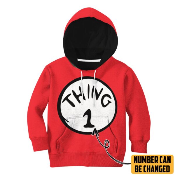 Gearhuman 3D Thing 1 Custom Number Kid Tshirt Hoodie Apparel
