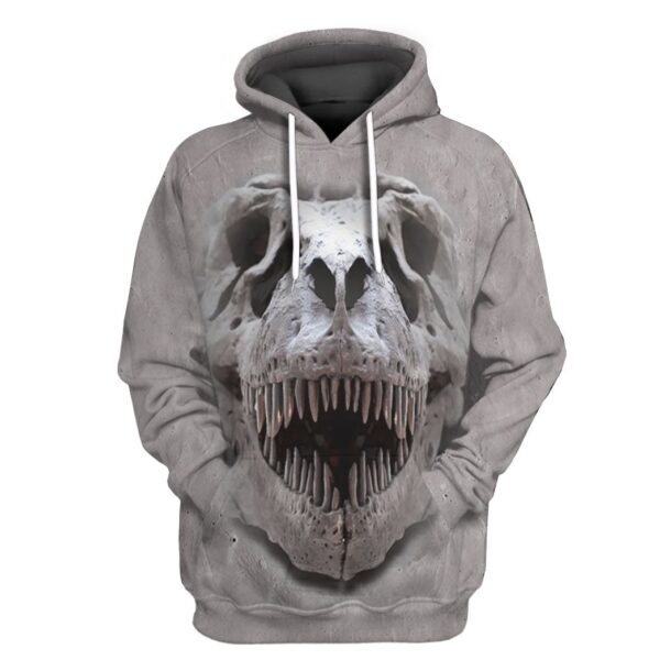 Gearhuman 3D T-rex Skull Tshirt Hoodie Apparel