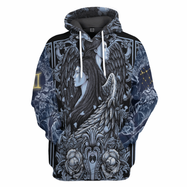Gearhumans 3D The Dark Side of Gemini Custom Tshirt Hoodie Apparel