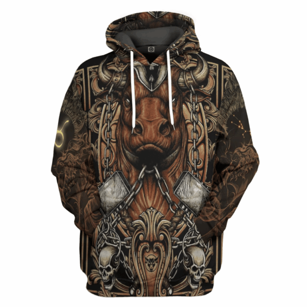 Gearhumans 3D The Dark Side of Taurus Custom Tshirt Hoodie Apparel