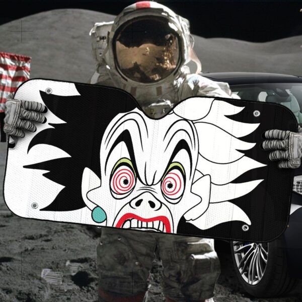 Gearhumans 3D Cruella De Vil Custom Car Auto Sunshade GS29042115 Auto Sunshade