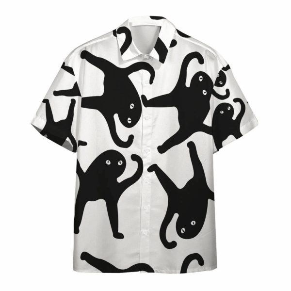 Gearhumans 3D Black Catto Meme Custom Short Sleeve Shirt GO04052130 3D Apparel Hoodie S