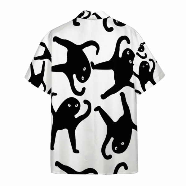 Gearhumans 3D Black Catto Meme Custom Short Sleeve Shirt GO04052130 3D Apparel