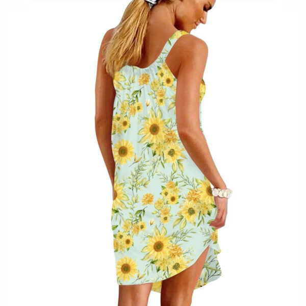 Gearhumans 3D You Are Beautiful As Sunflowers Custom Sleeveless Beach Dress GO31052111 Beach Dress
