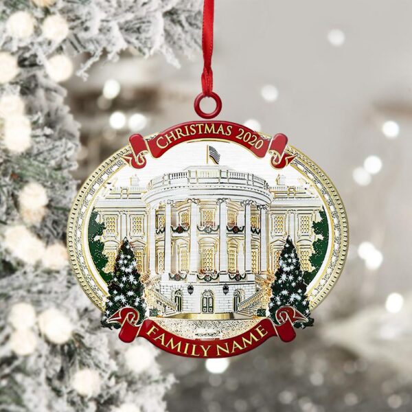 Gearhuman 3D The White House 2020 Custom Name Christmas Ornament GV301011 Ornament
