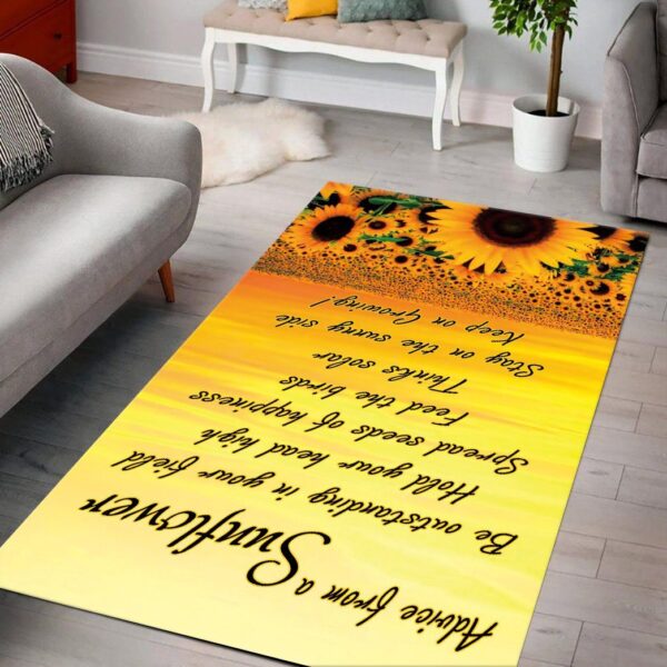 Gearhuman 3D Custom Square Carpet Sunflower GB061114 Square Carpet