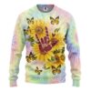 Gearhuman 3D Tie Dye And Sunflower Custom Sweatshirt Apparel CGC15101 Sweatshirt Sweatshirt S