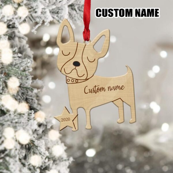 Gearhuman 3D Boston Terrier 2020 Custom Name Christmas Ornament GV291027 Ornament