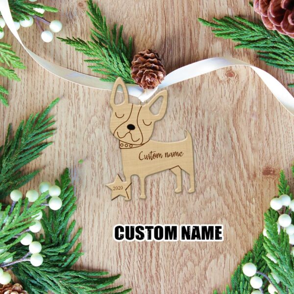 Gearhuman 3D Boston Terrier 2020 Custom Name Christmas Ornament GV291027 Ornament Acrylic 1Pc