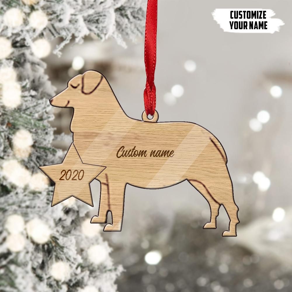 Gearhuman 3D Australian Shepherd 2020 Custom Name Christmas Ornament GV291015 Ornament Acrylic 1Pc