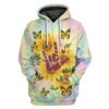 Gearhuman 3D Tie Dye And Sunflower Custom Hoodie Apparel CGC15101 3D Apparel Hoodie S