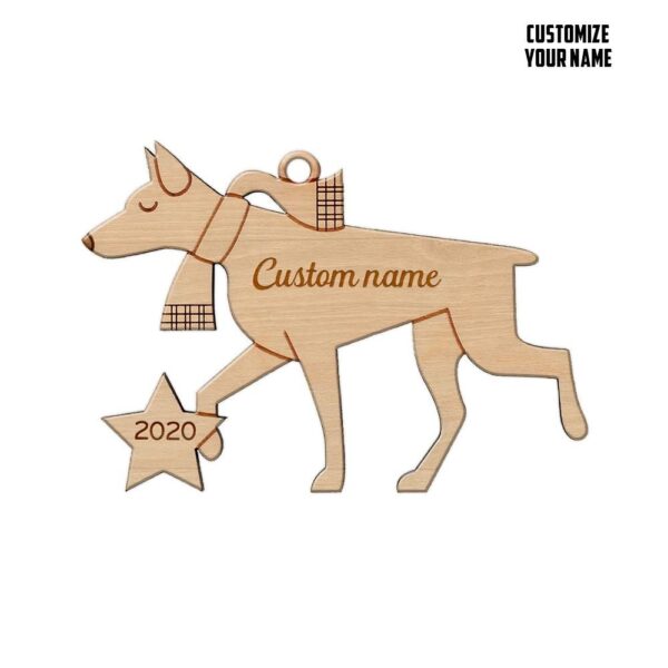 Gearhuman 3D Doberman Pinscher 2020 Custom Name Christmas Ornament GV30107 Ornament