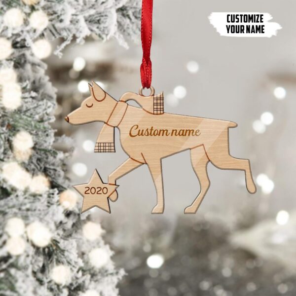 Gearhuman 3D Doberman Pinscher 2020 Custom Name Christmas Ornament GV30107 Ornament