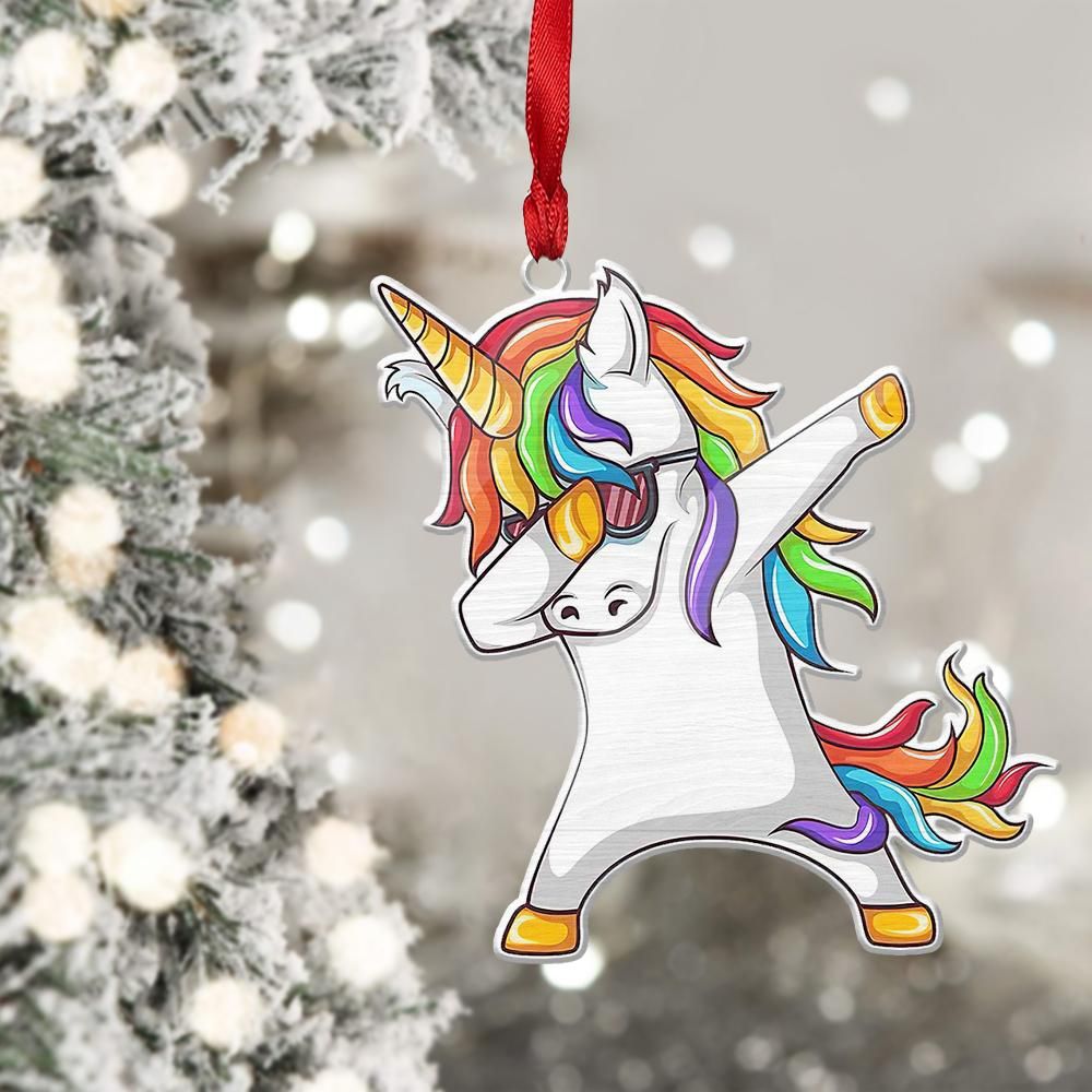 Gearhuman 3D Dabbing Unicorn Christmas Ornament GVC29108 Ornament