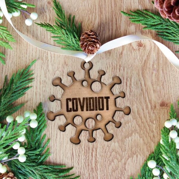 Gearhuman 3D Covidiot Virus Christmas Ornament GV23103 Ornament Acrylic 1Pc
