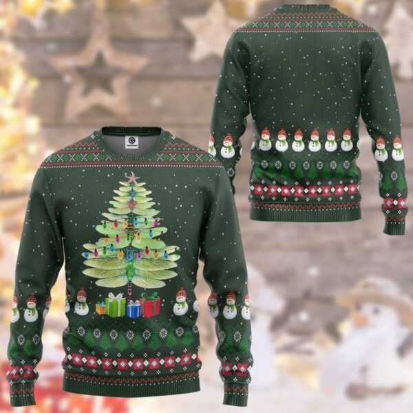 Gearhuman 3D Dragonfly Ugly Christmas Tree Custom Hoodie Apparel GN0911203 3D Apparel