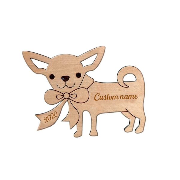 Gearhuman 3D Chihuahua 2020 Custom Name Christmas Ornament GV291023 Ornament