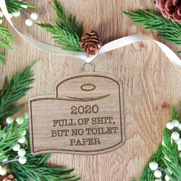 Gearhuman 3D Toilet Paper 2020 Christmas Ornament GV221013 Ornament Acrylic 1Pc