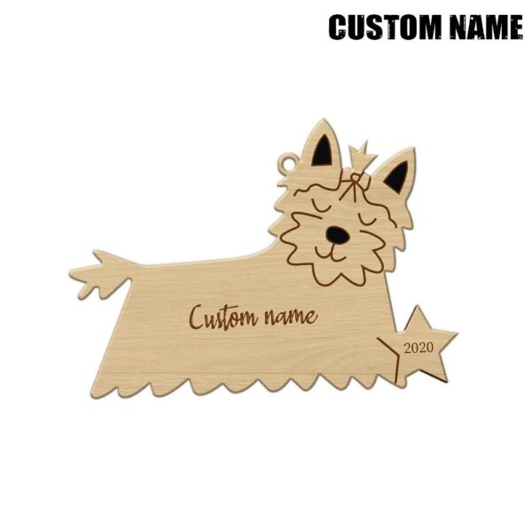 Gearhuman 3D Yorkshire Terrier 2020 Custom Name Christmas Ornament GV291029 Ornament