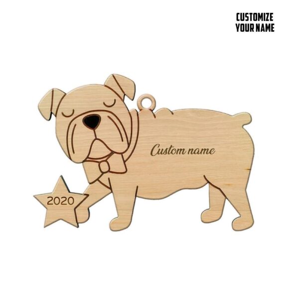 Gearhuman 3D Bulldog 2020 Custom Name Christmas Ornament GV29109 Ornament