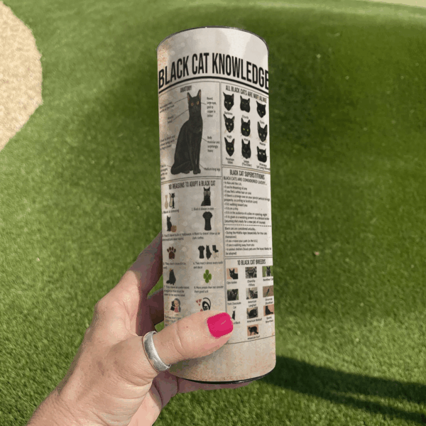 Gearhuman 3D Black Cats Are My Therapy Tumbler GB02031 Tumbler