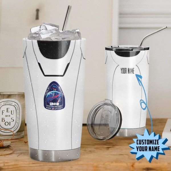 Gearhumans Gearhuman 3D SpaceX NASA Spacesuit Custom Name Design Vacuum Insulated Tumbler GW07065 Tumbler