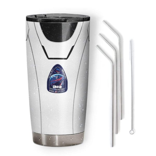 Gearhumans Gearhuman 3D SpaceX NASA Spacesuit Custom Name Design Vacuum Insulated Tumbler GW07065 Tumbler
