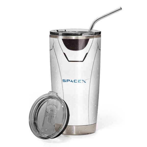 Gearhumans Gearhuman 3D SpaceX Spacesuit Custom Name Design Vacuum Insulated Tumbler GW12062 Tumbler 20oz