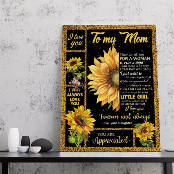 Gearhumans Gearhuman 3D To My Mom Sunflower Canvas GJ010413 Canvas