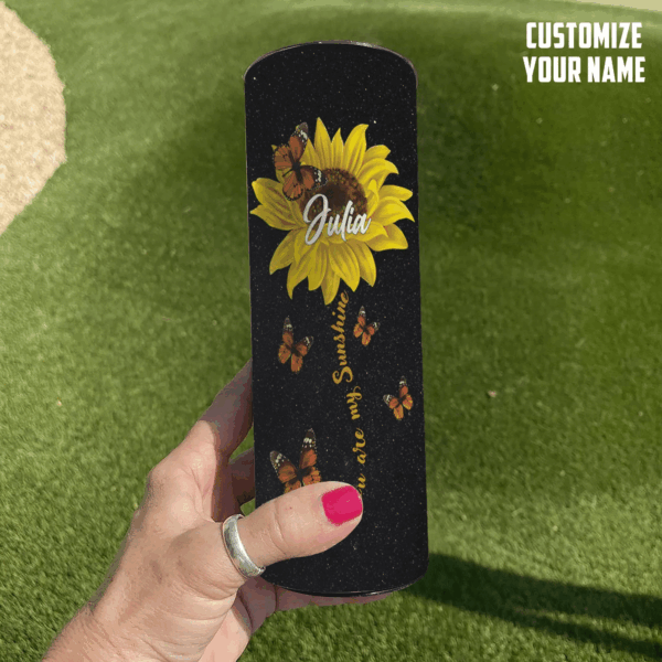 Gearhumans Gearhuman 3D To my Mom Sunflower Mothers Day Gift Custom Name Design Insulated Vacuum Tumbler GW260322 Tumbler
