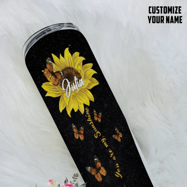 Gearhumans Gearhuman 3D To my Mom Sunflower Mothers Day Gift Custom Name Design Insulated Vacuum Tumbler GW260322 Tumbler