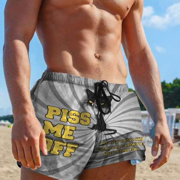 Gearhumans 3D Black Cat Custom Beach Shorts Swim Trunks GL10073 Men Shorts