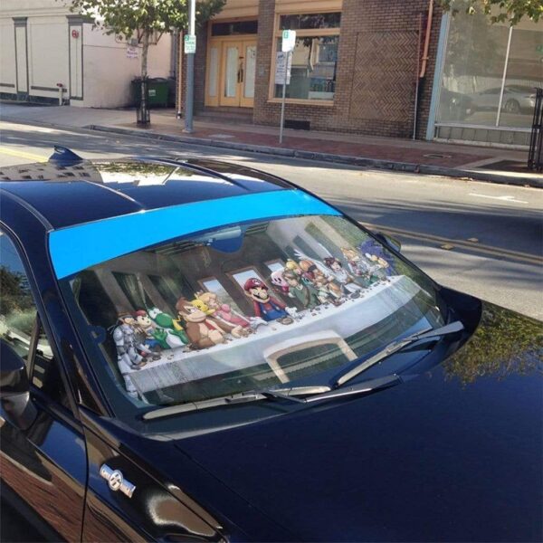 gearhumans 3D The Last Supper Mario Custom Car Auto Sunshade GL160710 Auto Sunshade