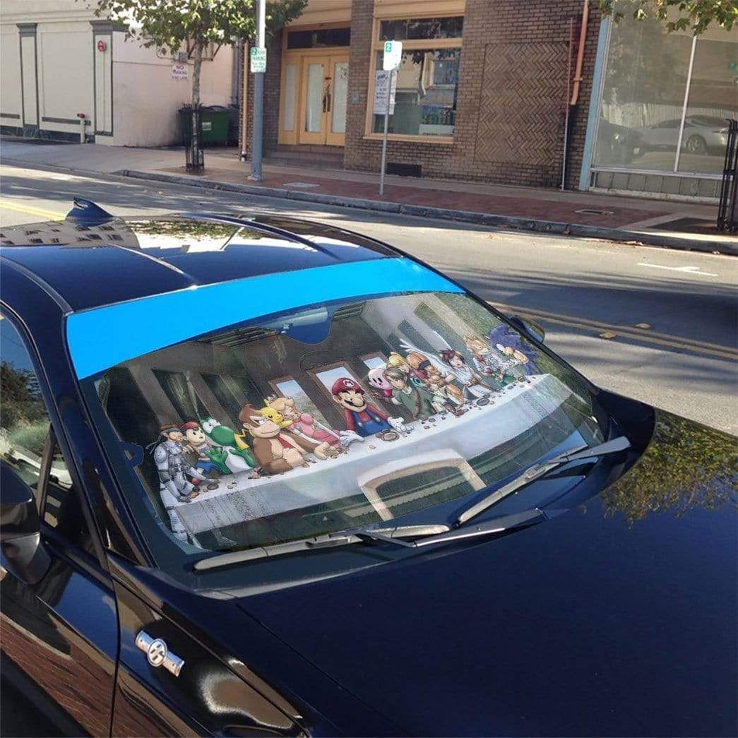 gearhumans 3D The Last Supper Mario Custom Car Auto Sunshade GL160710 Auto Sunshade