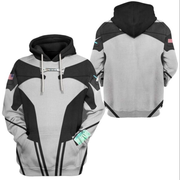Gearhuman 3D SpaceX Spacesuit Custom Hoodie Apparel GW07061 3D Custom Fleece Hoodies