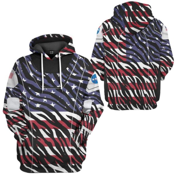 Gearhuman 3D America SpaceX Spacesuit Custom Hoodie Apparel GL10063 3D Custom Fleece Hoodies