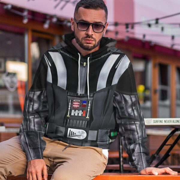Gearhuman 3D Darth Vader Costume Custom Hoodie Apparel GW20085 3D Custom Fleece Hoodies