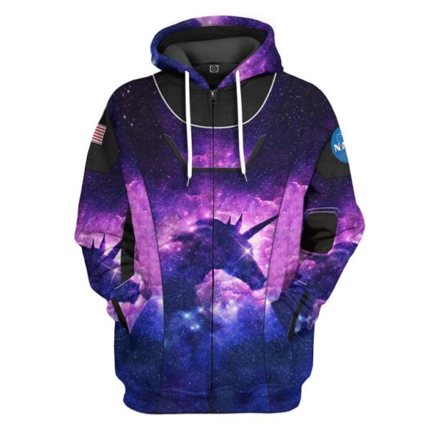 Gearhuman 3D Unicorn SpaceX Spacesuit Custom Hoodie Apparel GL10062 3D Custom Fleece Hoodies Zip Hoodie S
