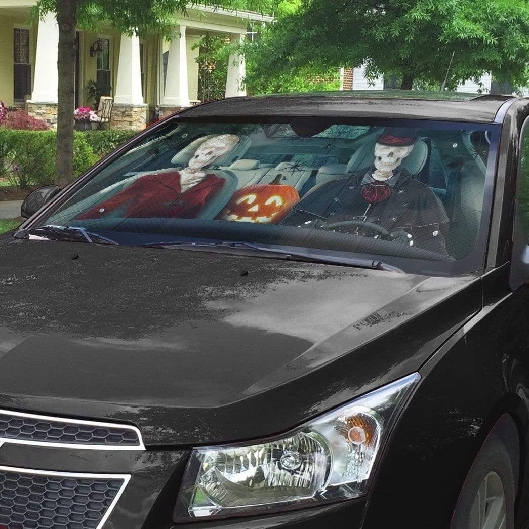 gearhumans 3D Vampire Skeleton Custom Car Auto Sunshade GW20086 Auto Sunshade