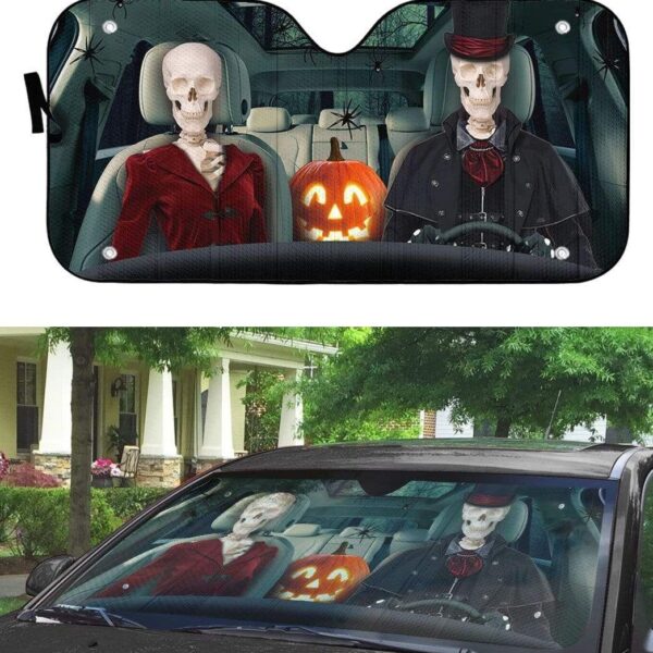 gearhumans 3D Vampire Skeleton Custom Car Auto Sunshade GW20086 Auto Sunshade