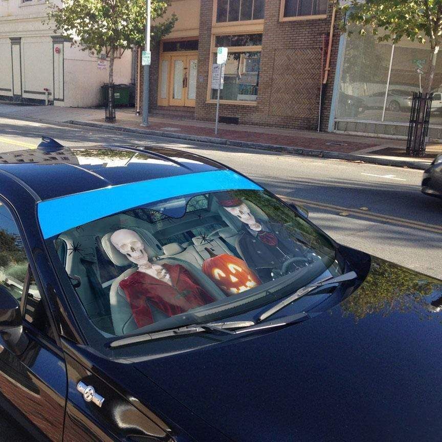 gearhumans 3D Vampire Skeleton Custom Car Auto Sunshade GW20086 Auto Sunshade