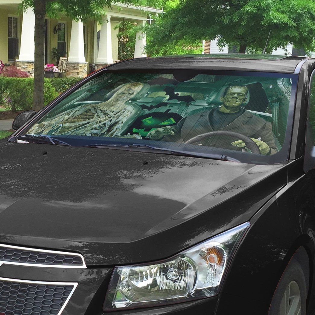 Gearhuman 3D Frankenstein And The Mummy Custom Car Auto Sunshade GW28087 Auto Sunshade