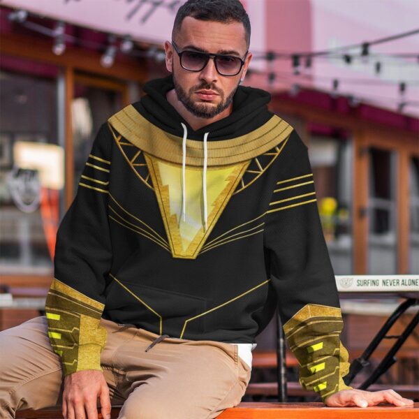 Gearhuman 3D DC Black Adam Costume Custom Hoodie Apparel GW24083 3D Custom Fleece Hoodies