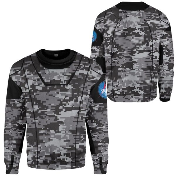 Gearhuman 3D Camo Space Crew Spacesuit Custom Sweatshirt Apparel GN25084 Sweatshirt