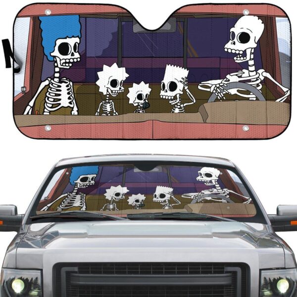 Gearhuman 3D The Simpsons Skeleton Custom Car Auto Sunshade GW26087 Auto Sunshade